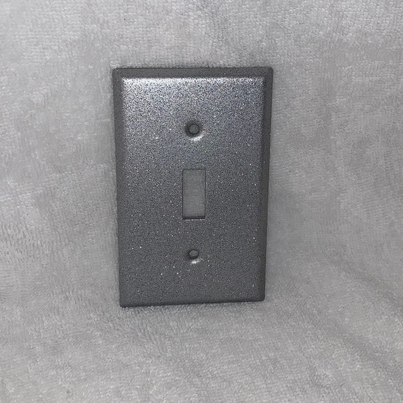 SILVER GLITTER SINGLE TOGGLE LIGHT SWITCH COVER - Picture 8 of 8
